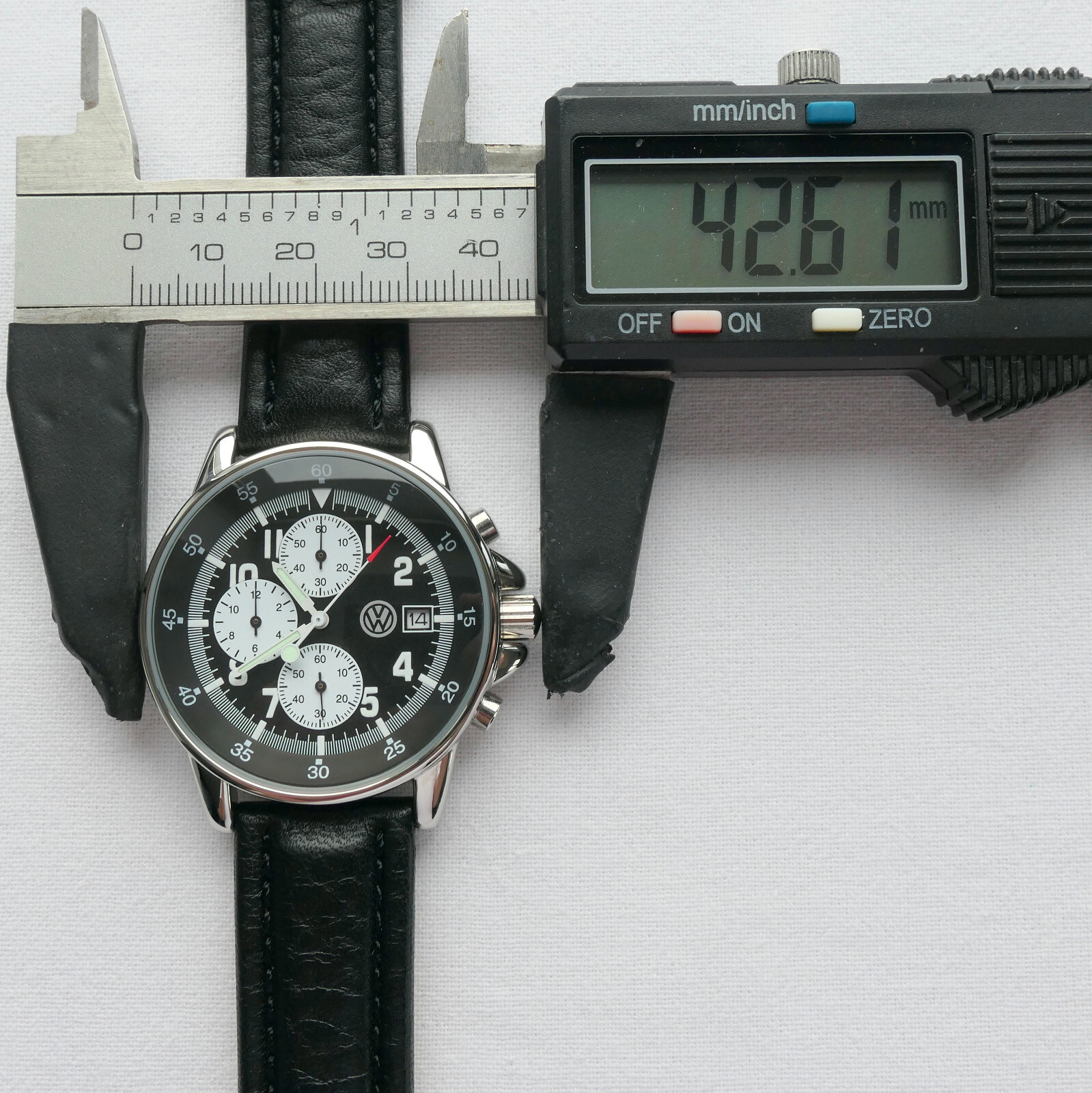 VW Volkswagen Classic Aviator Pilot Driver Sport Car Accessory Watch Chronograph