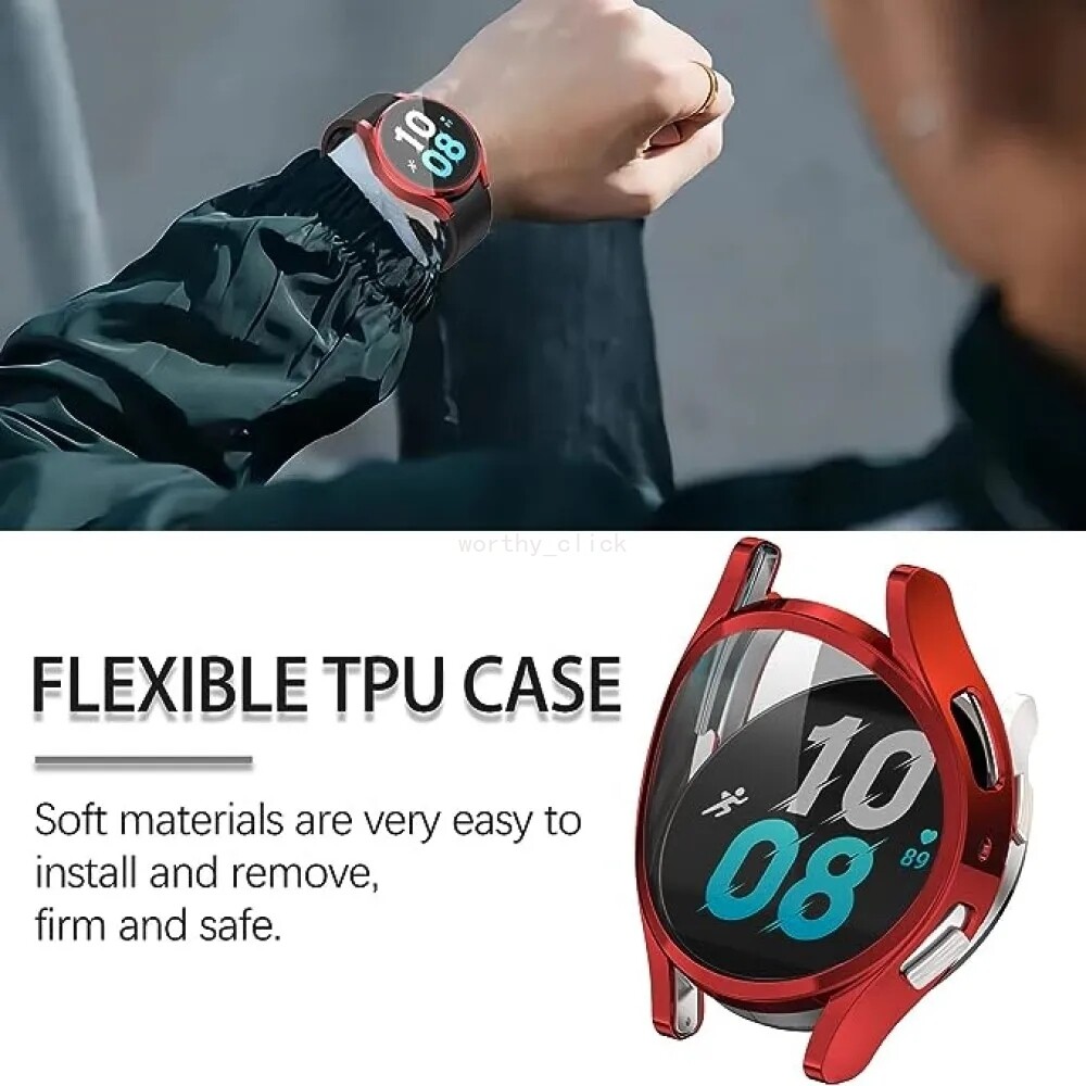 For Samsung Galaxy Watch 4 5 6 7 FE 40m 44 45 47 Sport Silicone Watch Band Strap