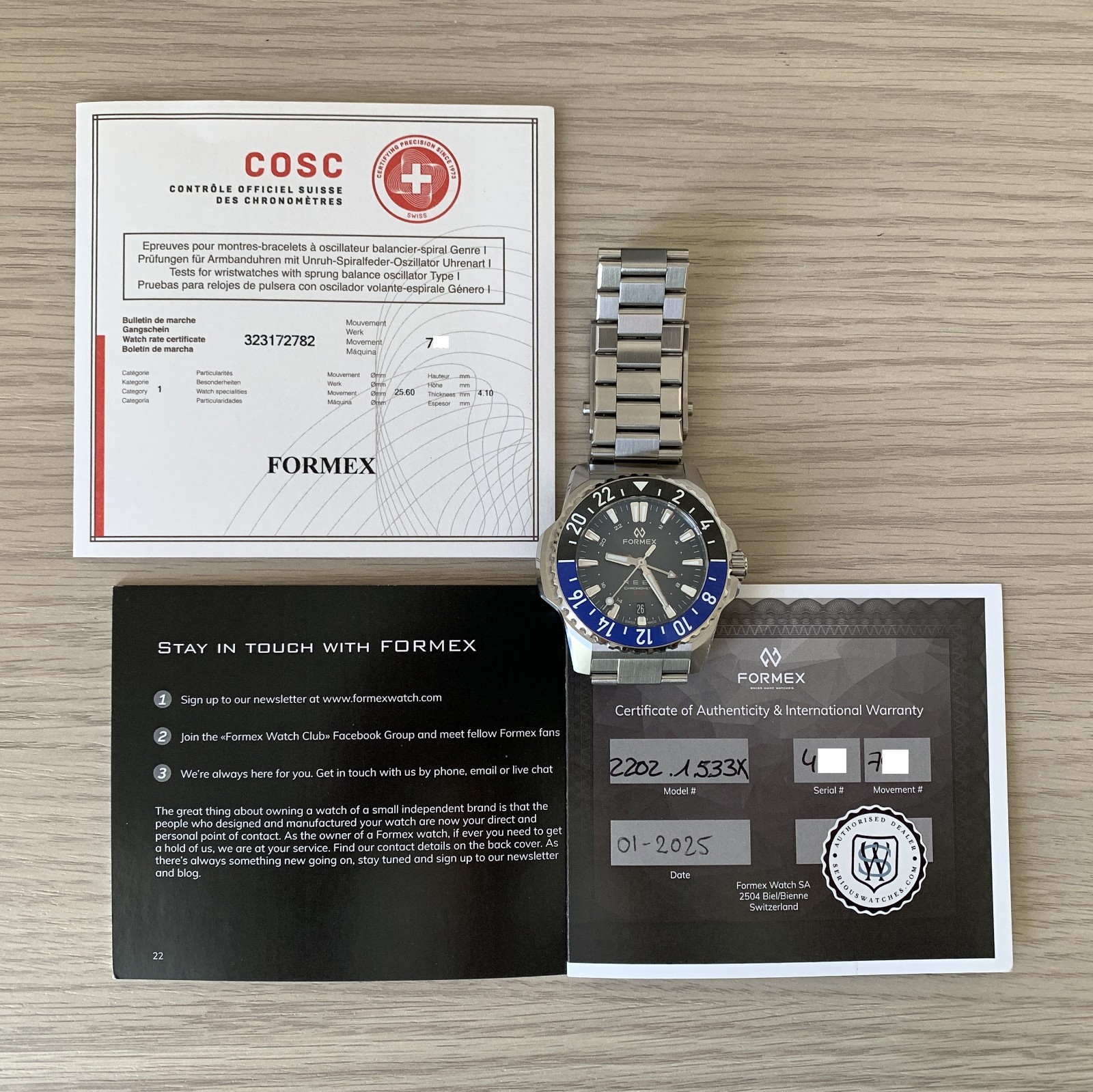 FORMEX REEF GMT 42MM Automatic COSC 300M Full Set 2025’s