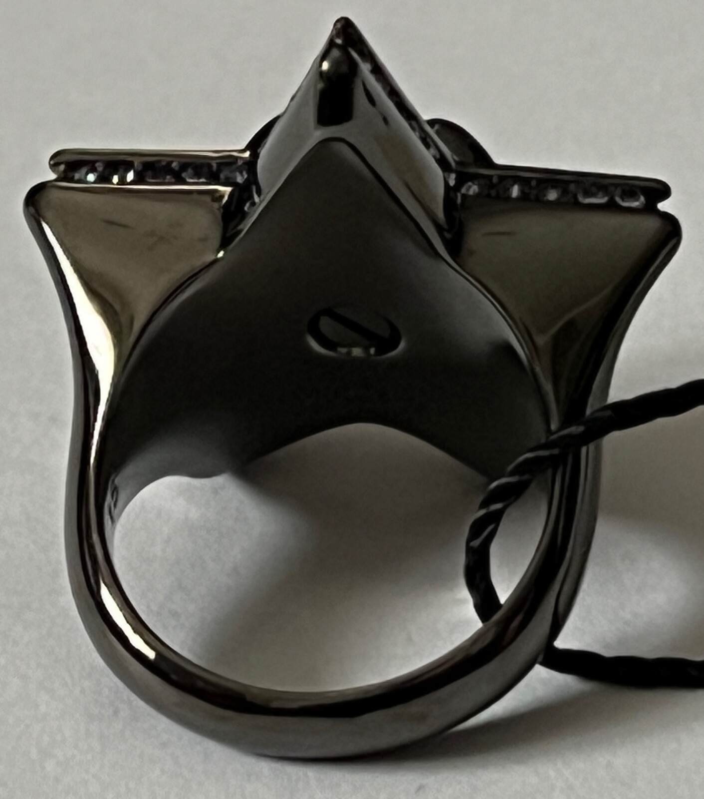 NIB Versace Medusa Logo Star Galaxy Purple Crystal Ruthenium Ring 15 US 7 $695