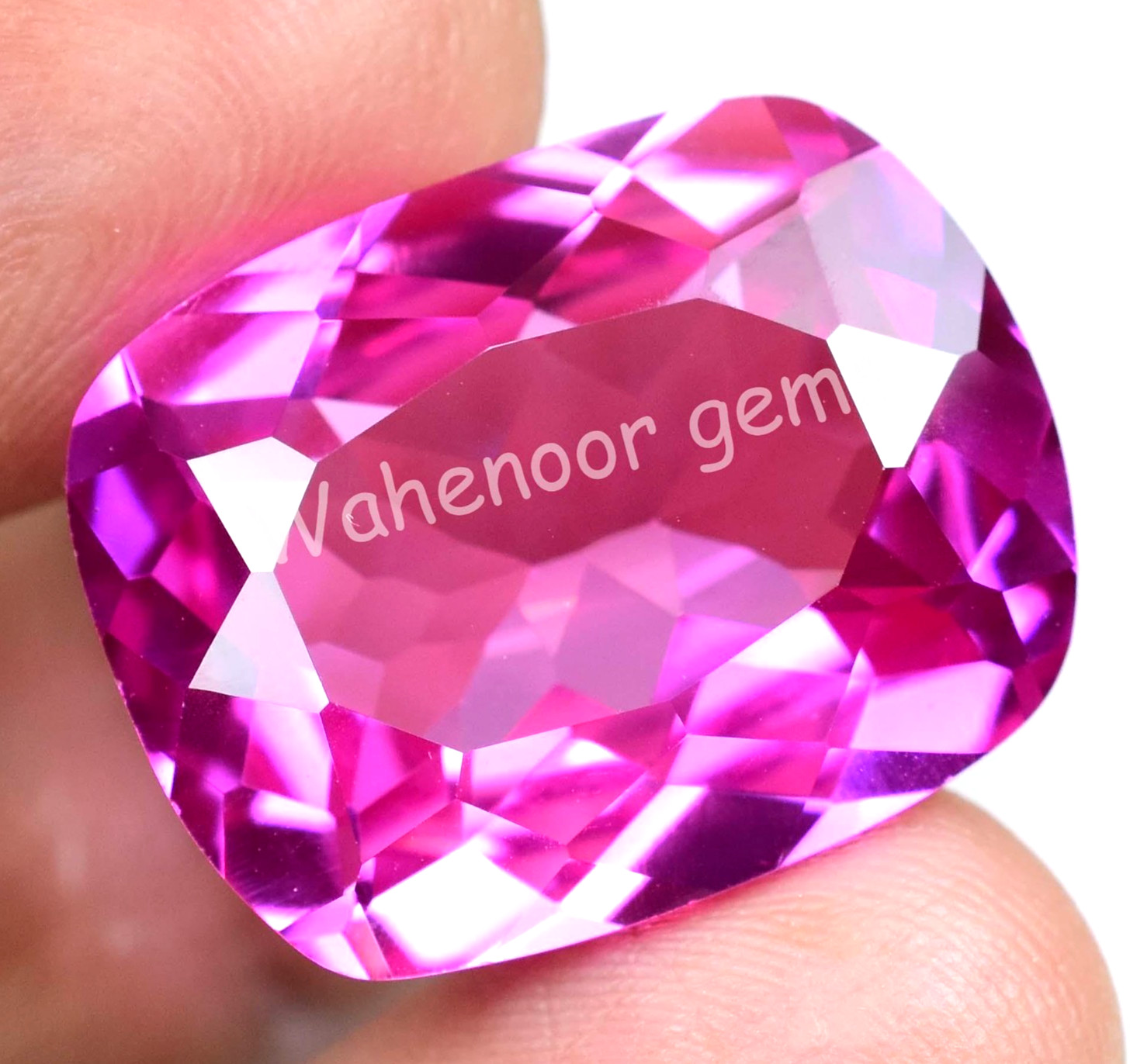 Natural Mogok Pink Ruby 37.20 Ct Cushion Certified Flawless Loose Gemstone