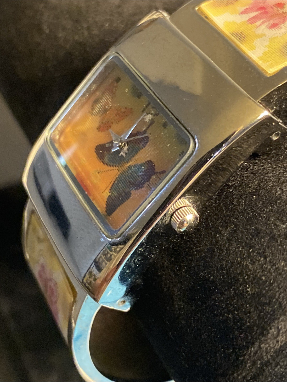 Women’s Cuff Watch With 3D Butterflys New Battery Very Unique