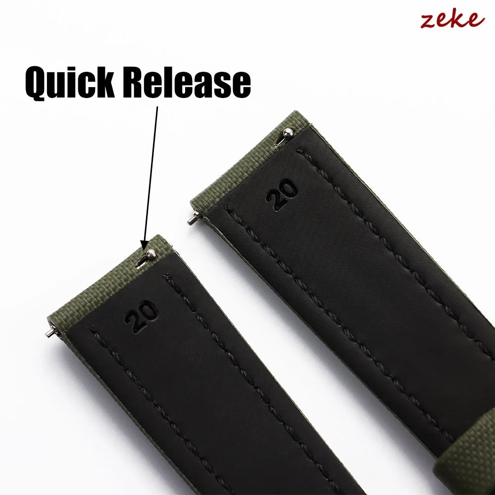Waterproof Sailcloth Watch Band Nylon Strap Quick Release 18-22mm Durable