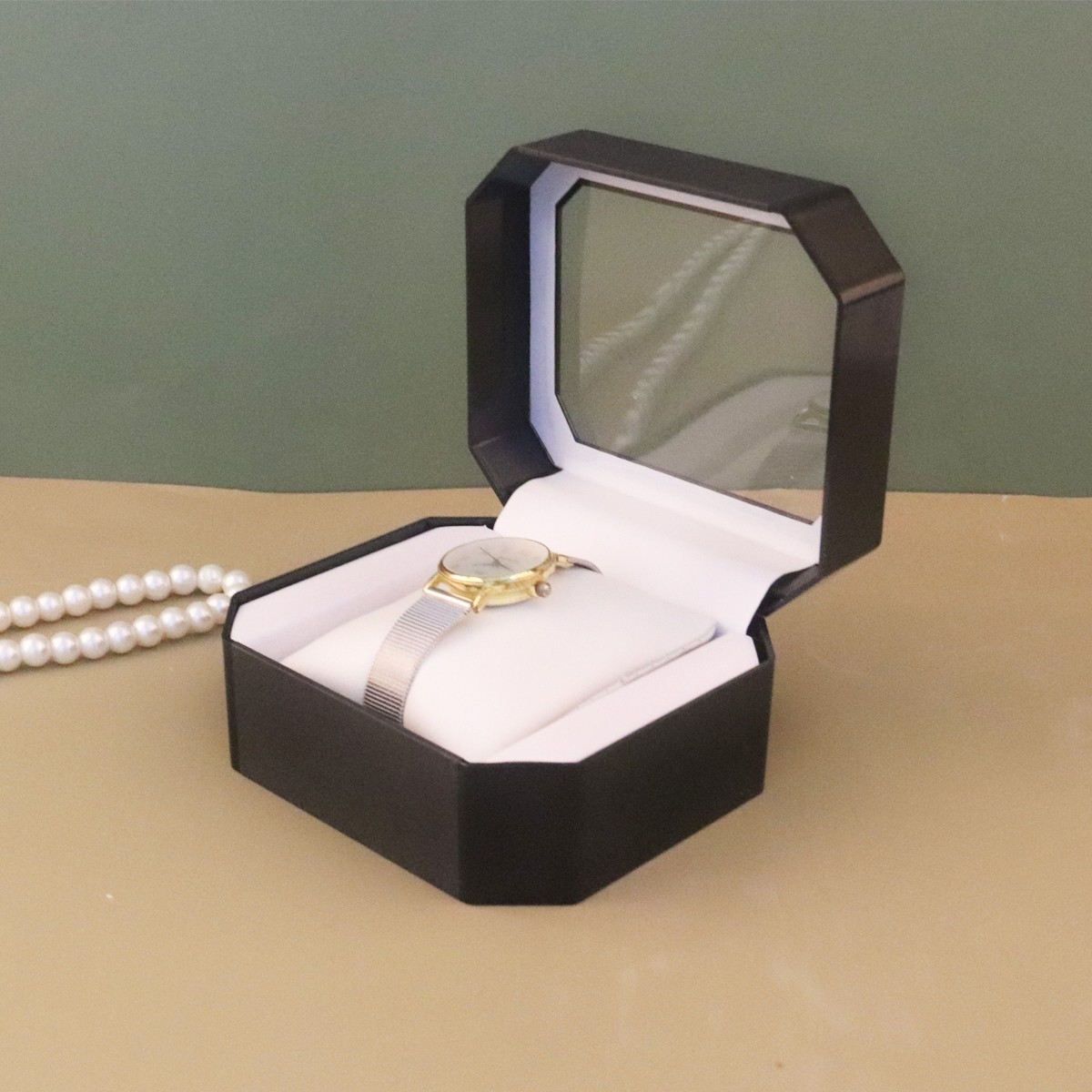 Single Watch Display Box Case Jewellry Storage Organizer With Pillow High-End