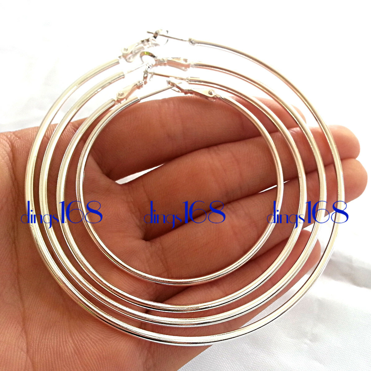 925 Sterling Silver Tarnish-Free 2 mm thin Tube Hoop Earrings, CHOOSE A SIZE B2F