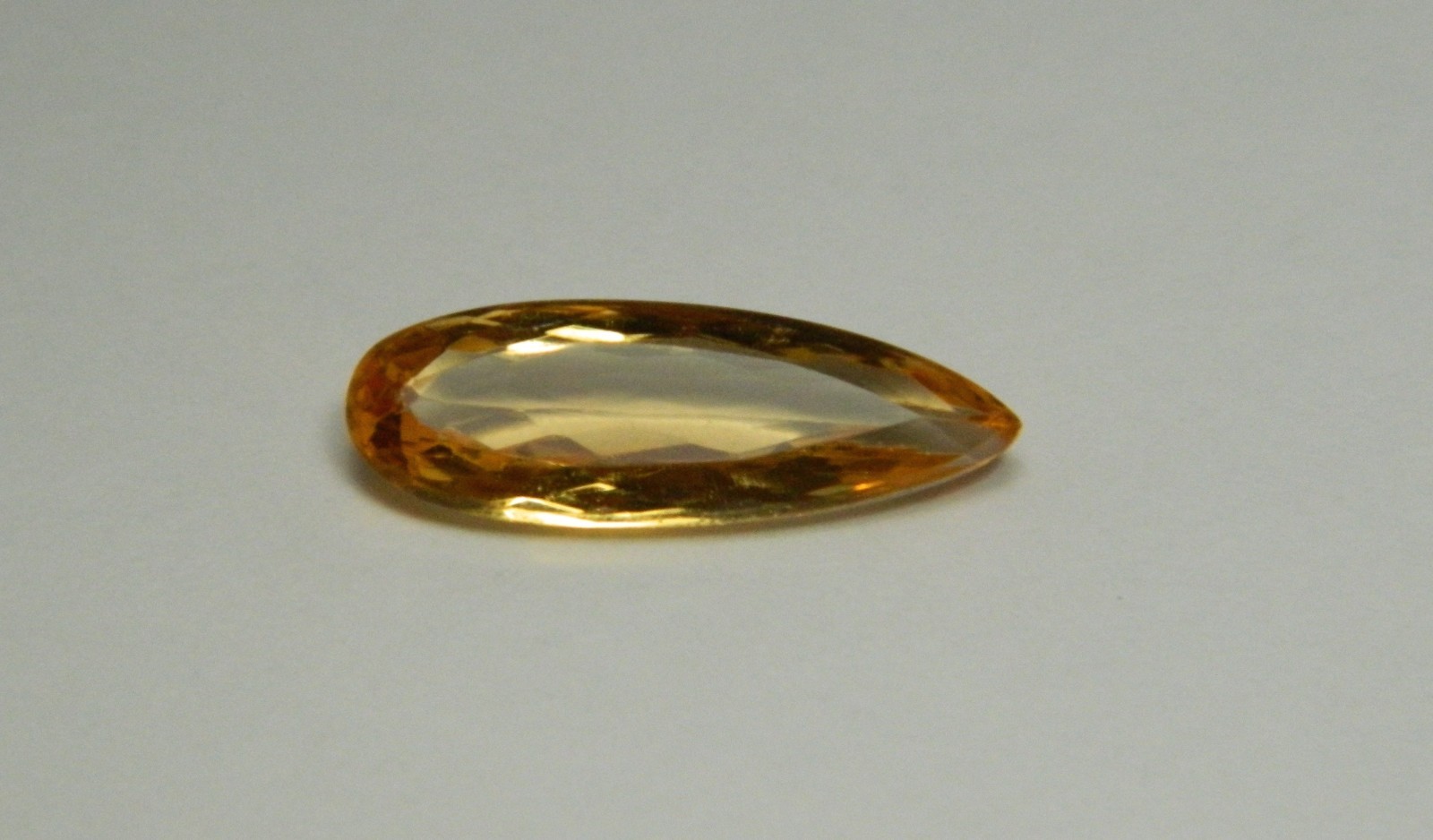 Imperial Topaz 3.38 Ct Clarity IF Pear Cut Natural Golden Brazil I021
