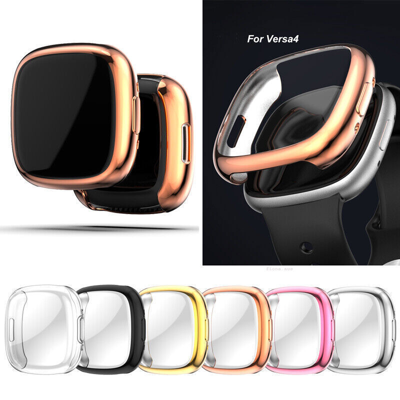 OZ Soft 360° Full Screen Protector Case Cover For Fitbit Versa 4 /Sense 2 Case
