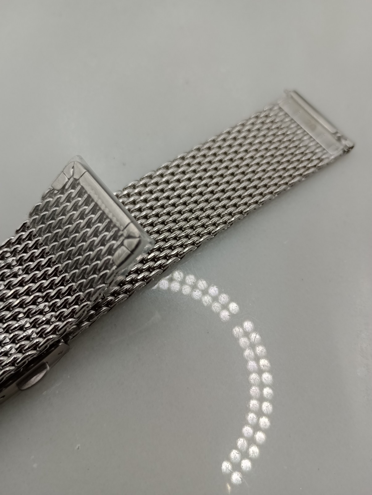 New Watchgecko 20mm Merriott Milanese Mesh Stainless Watch Strap Polished 6B19