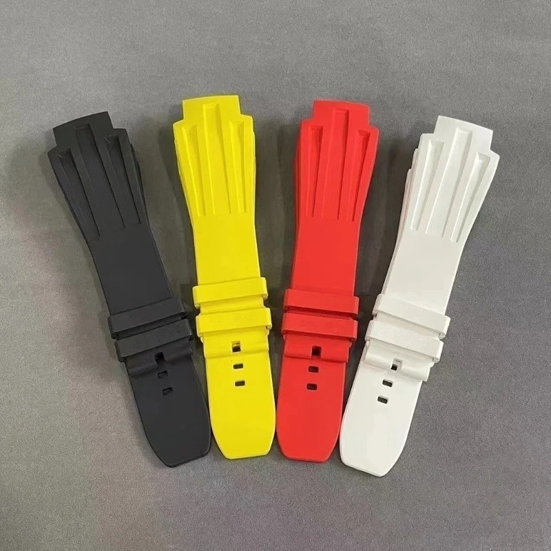 FKM Rubber Watch Strap Large Size Replacement For Richard Mille RM028