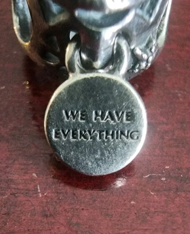 PANDORA 925 ALE STERLING SILVER WHEN WE HAVE EACH OTHER WE HAVE EVERYTHING CHARM