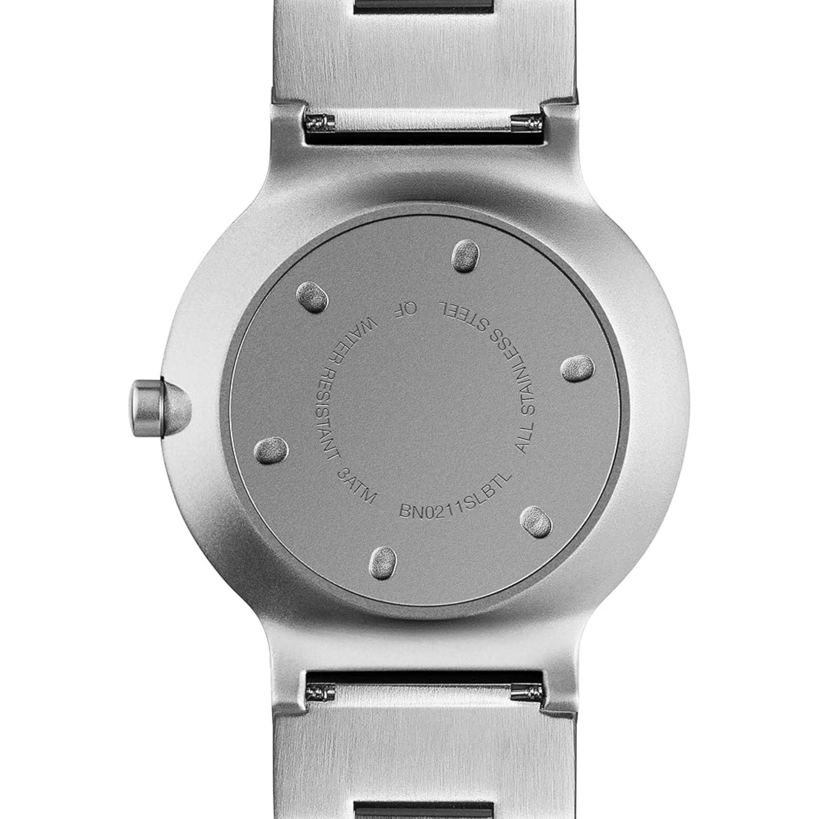 Braun Ladies Slim Watch White Dial Stainless Steel Bracelet BN0211SLBTL