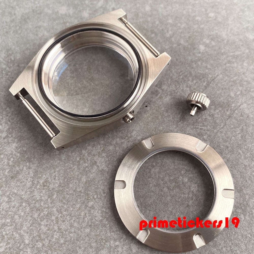 Fit NH35 NH36 NH38 AR Sapphire 20BAR 38mm Dive Watch Case Transparent Glass Back