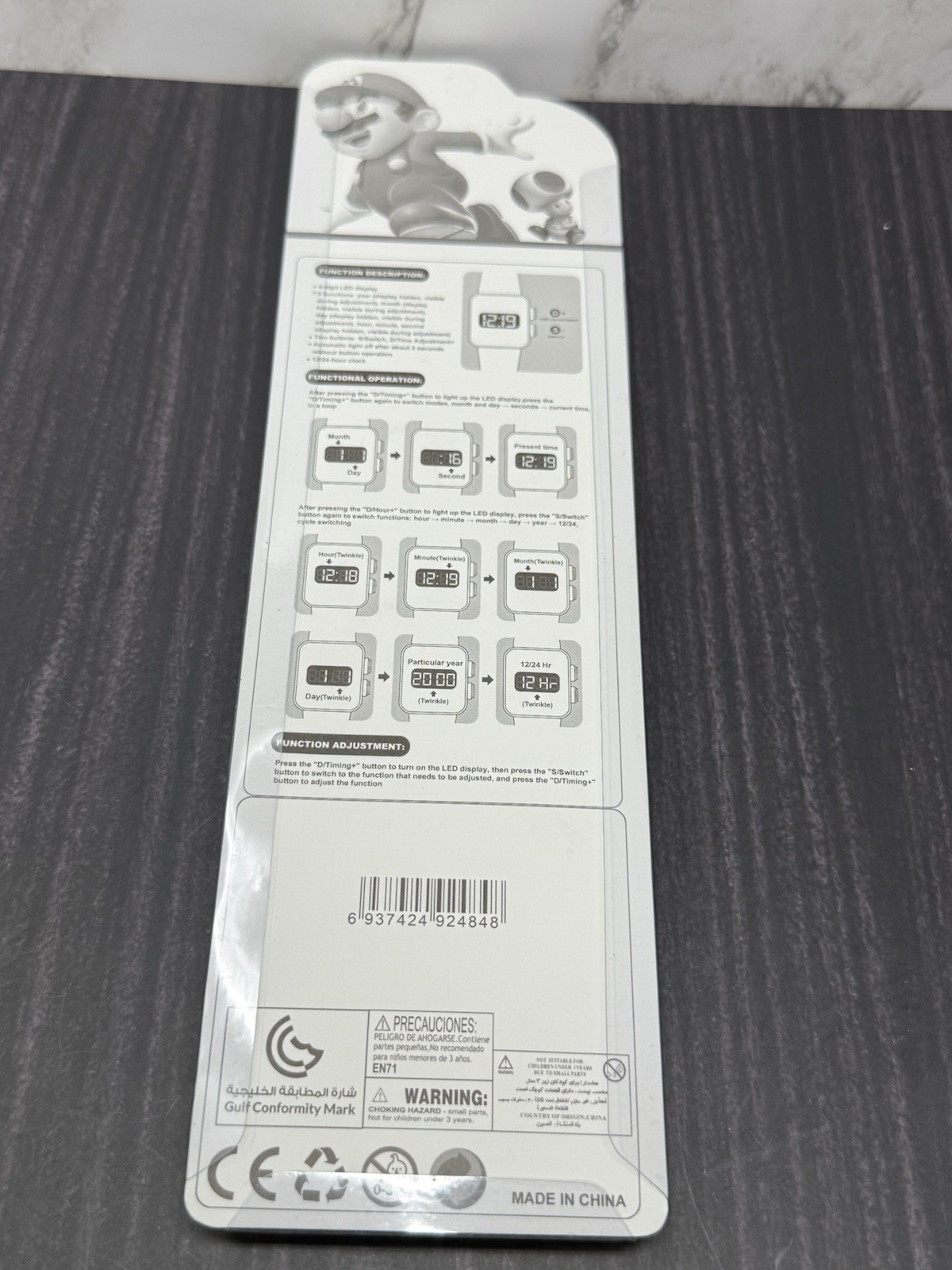 Super Mario ACCUTIME LCD WATCH New SEALED NINTENO SUPER MARIO BROTHERS