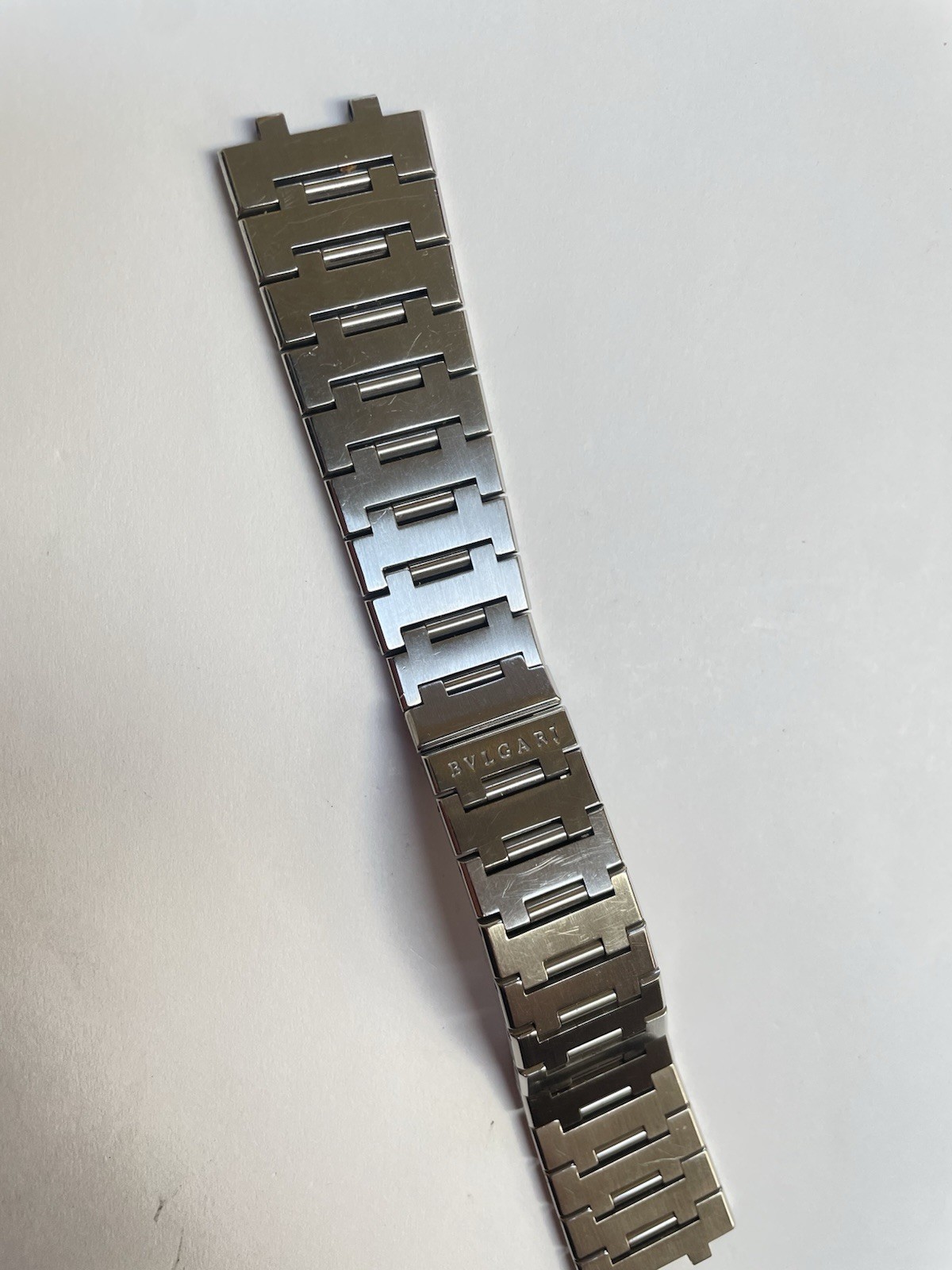 Original Bvlgari Bracelet 15 To 19mm End Link Stainless Steel Folding Clasp