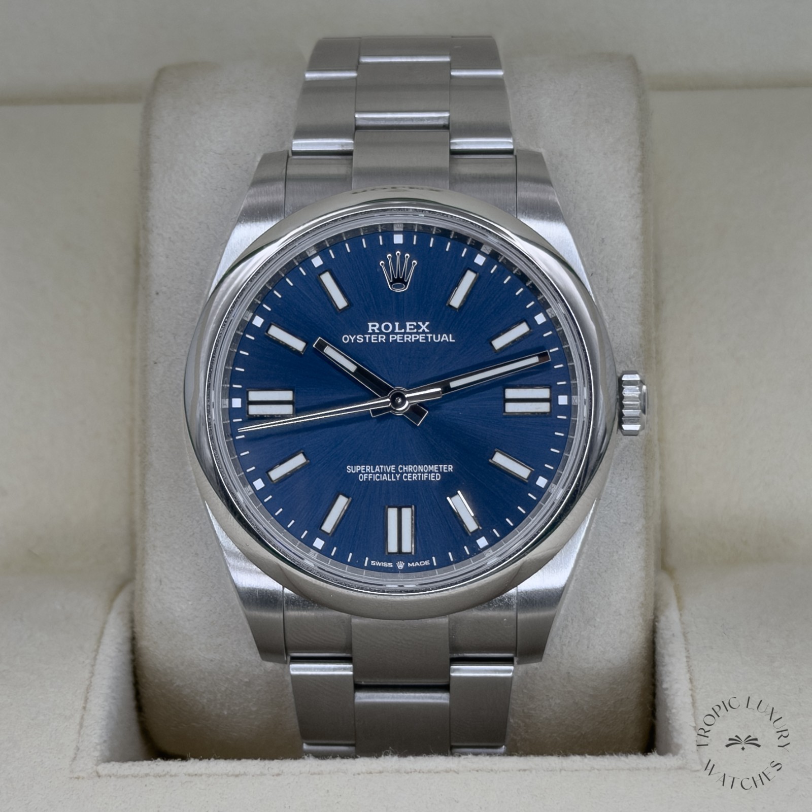 Rolex Oyster Perpetual 41 Blue 2023 FULL SET with Tags 124300-0003
