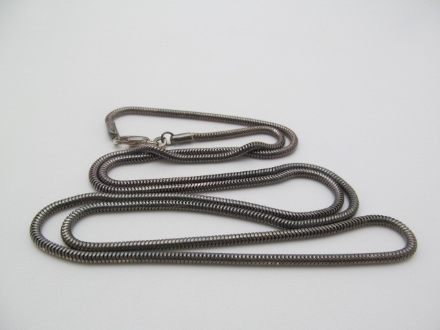 925 Sterling Silver Heavy Thick Snake Barrel 2.75mm Chain Necklace 32 In