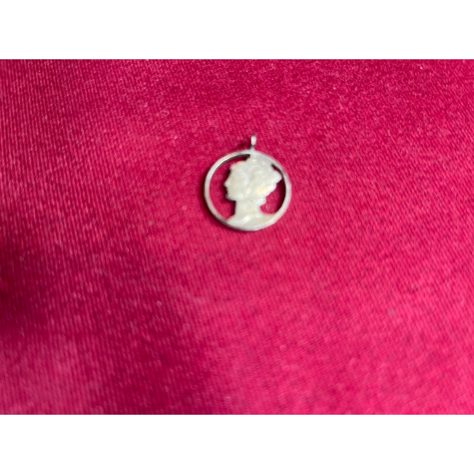 Vintage 1941 Mercury Dime Hand Cut Coin Pendant – 90% Silver Winged Liberty