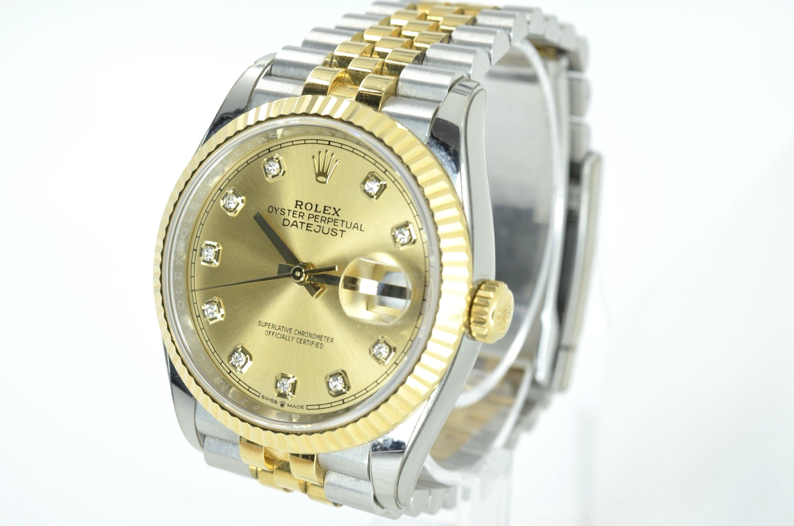 Rolex Datejust 36mm 126233 Champagne Diamond Dial 2021 with Box and Papers