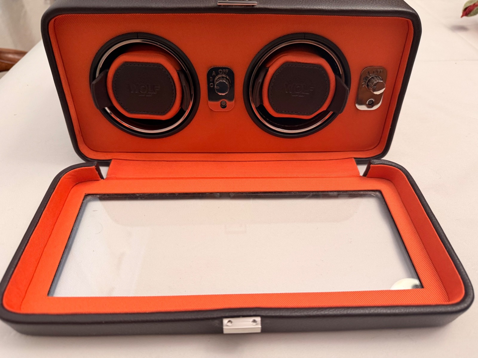 Wolf Windsor Double Winder Brown/Orange.