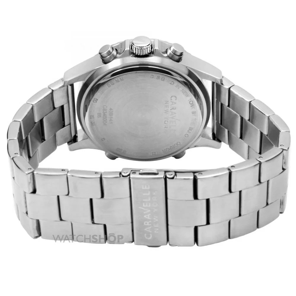 Caravelle New York by Bulova Men’s Stainless and Bracelet Grey Silver 43B141