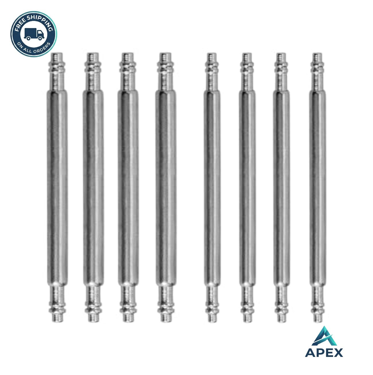 Stainless Steel Watch Band Spring Bars 20mm 1.5mm 1.8mm Double Flange Pins for