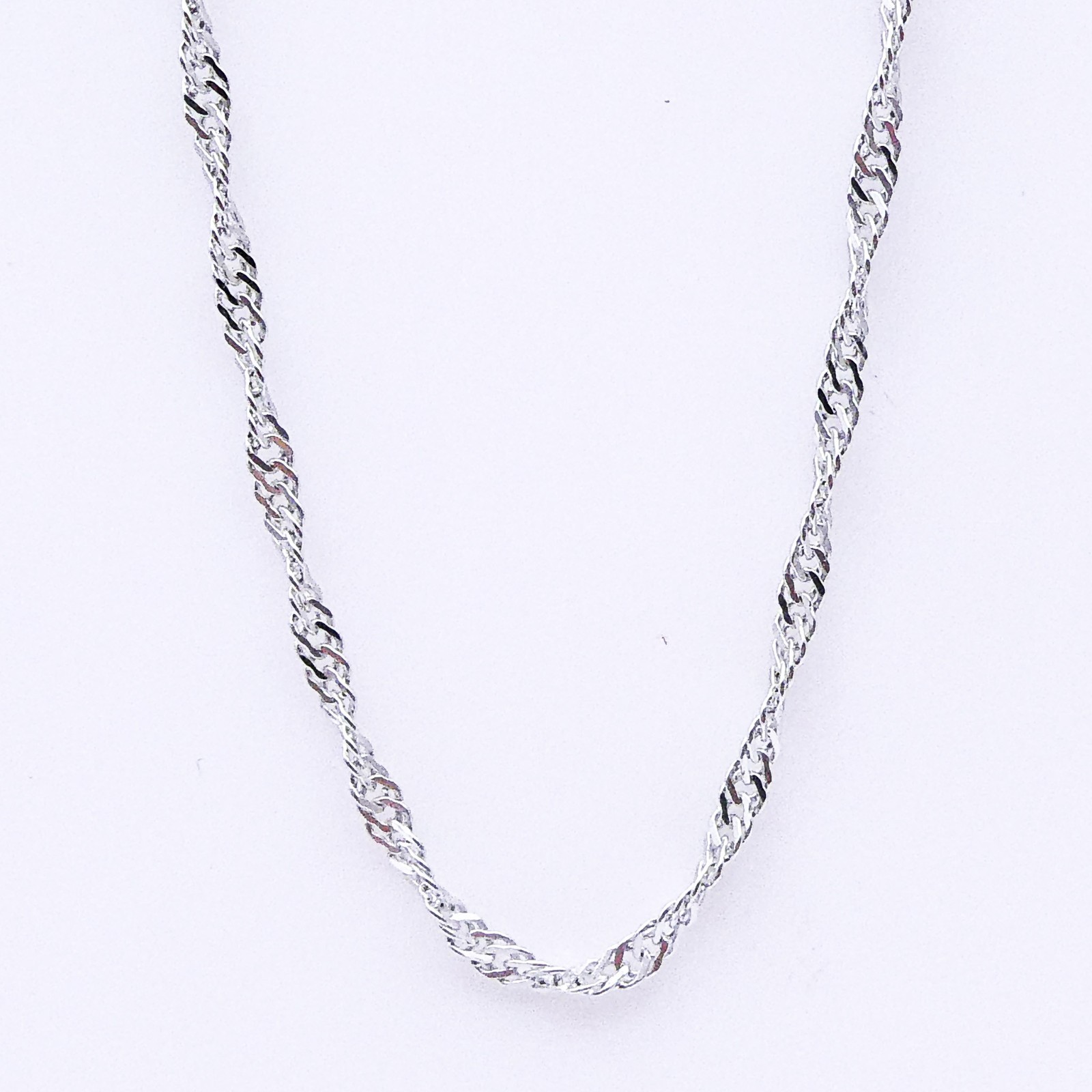 New Sterling Silver Italy Diamond Cut Snake Chain Necklace 30″ Stackable