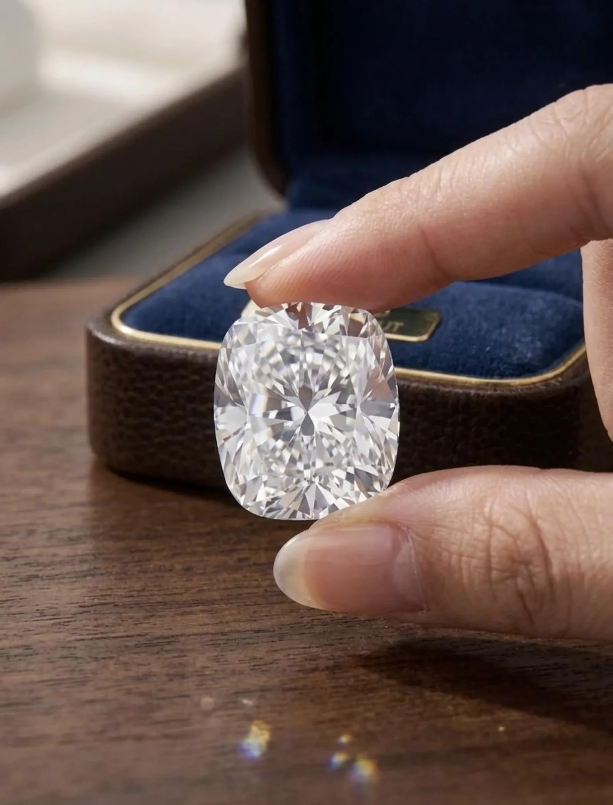2CT Cushion Cut D Color VVS1 Clarity Loose Lab Grown Moissanite Diamond 7x9m Gem