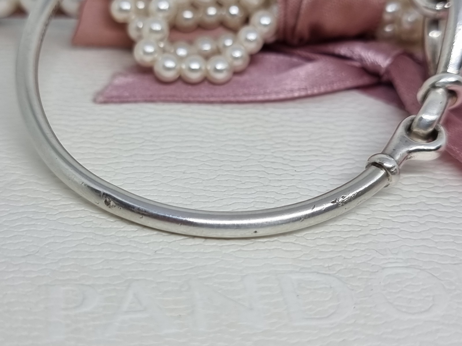 Genuine Pandora Silver Infinity Knot Bangle Size 2 💕 17.5cm