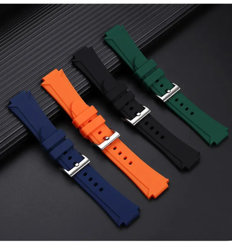 Silicone Watch Strap For Oris Aquis 7790 7654 7730 7740 Pin Buckle 24×11 24x12mm