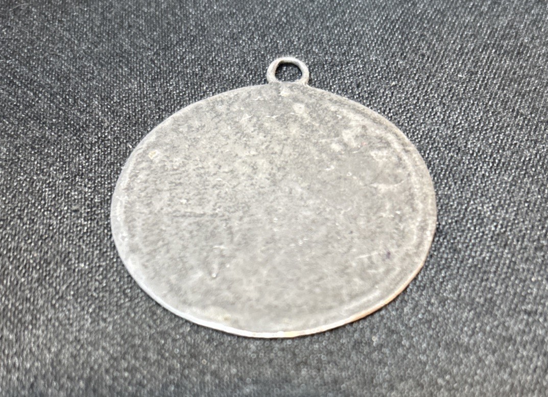 Vintage Mexico Aztec Calendar Pendant Mayan Design, Large Silver Tone Charm Only