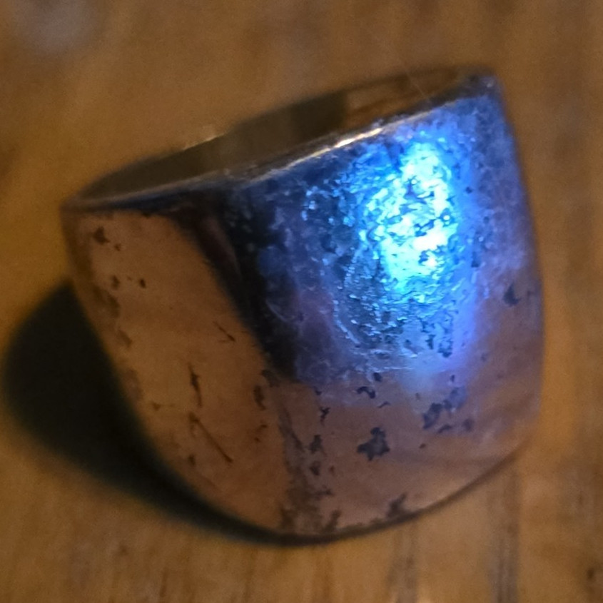 Silver Tone Dome Signet Metal Band Ring Size 6 No Stone 0 Gemstones