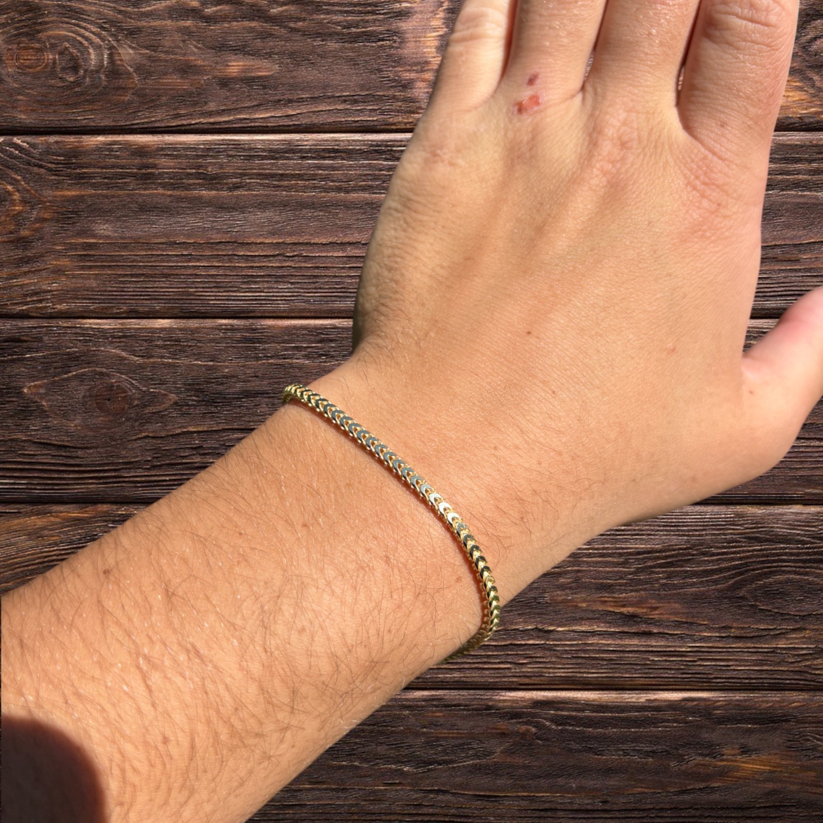 2.5mm Franco Link Bracelet – Real Solid 925 Sterling Silver Or 14k Gold Vermeil