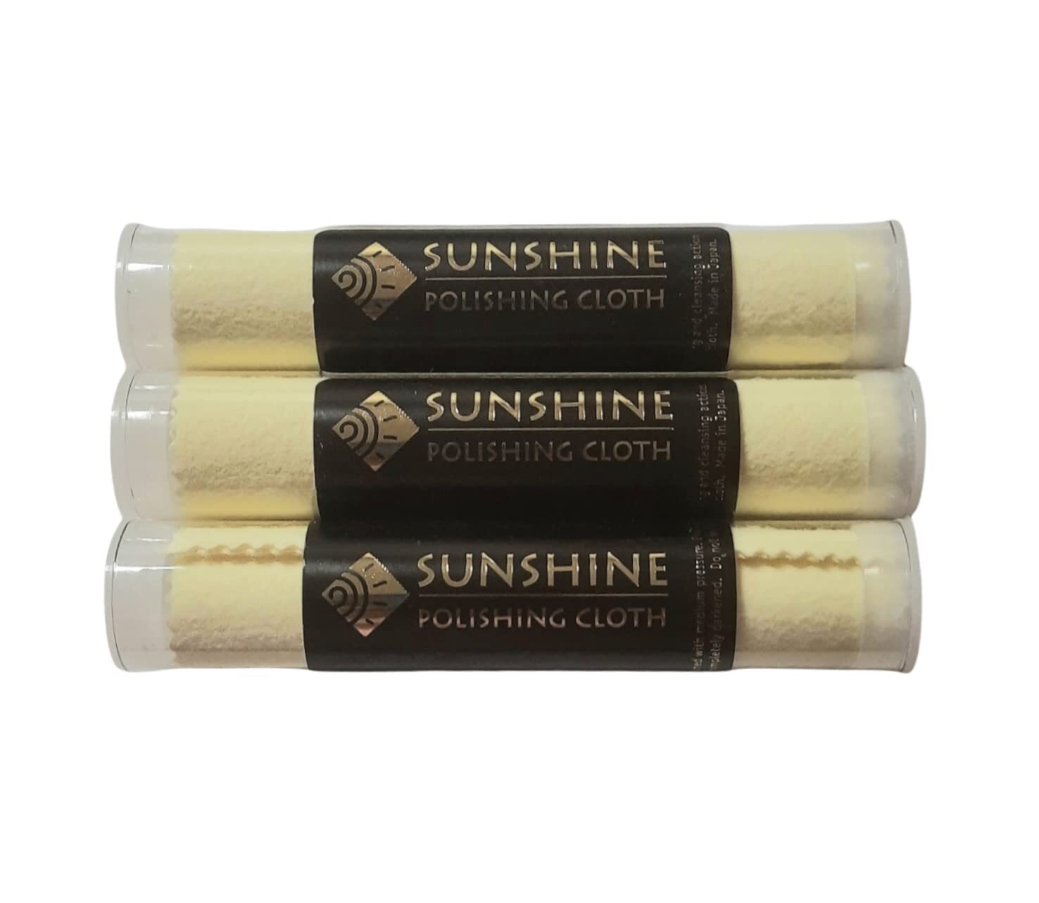 Yellow Sunshine Polishing Cloth for Jewelry and Metals Pack of 3