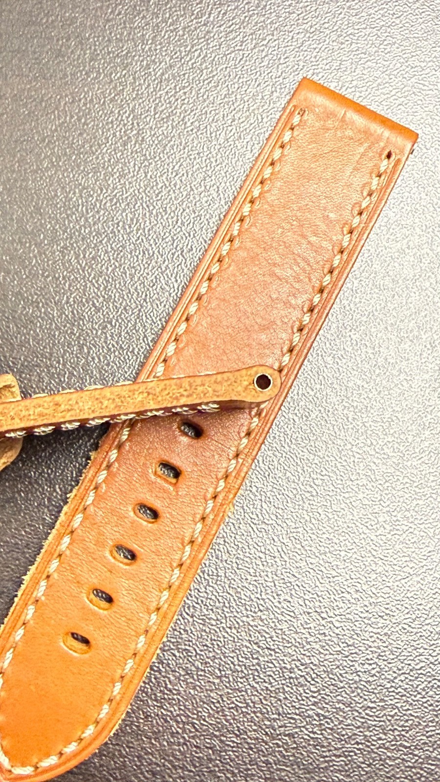 24mm Handmade Genuine Calf Leather Watch Band For Panerai Luminor – Brown