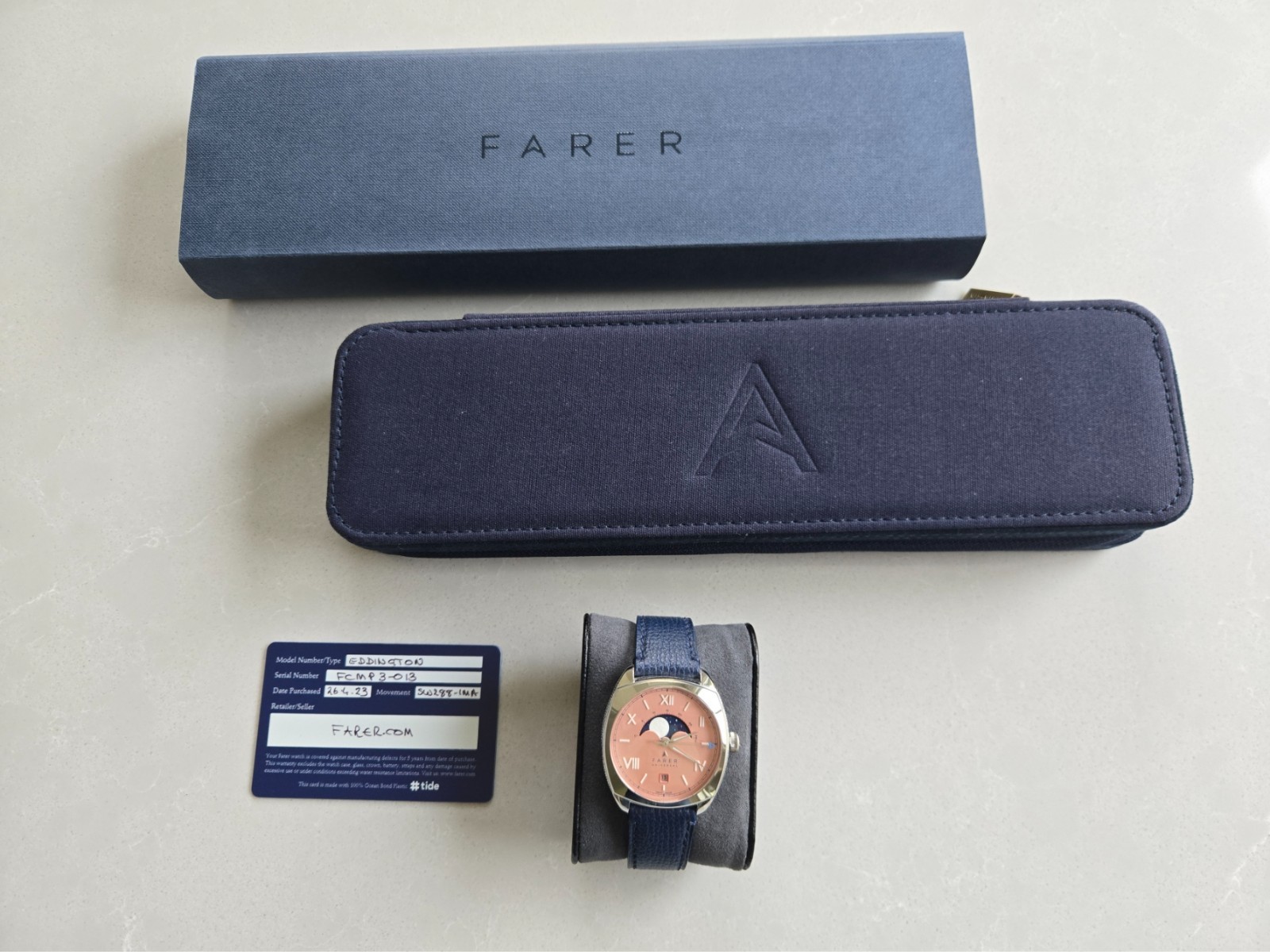 Farer Eddington Moonphase Watch, hand-wound