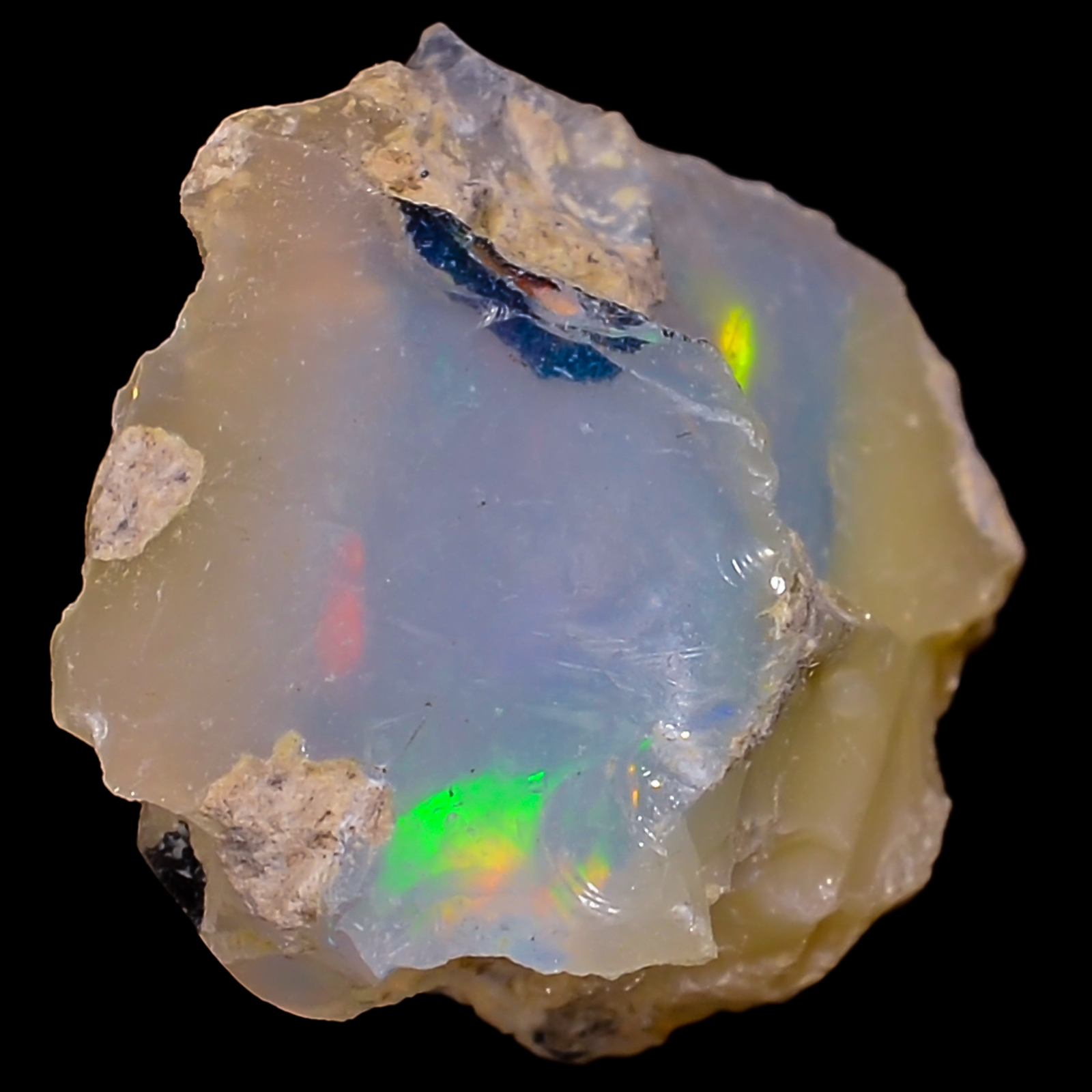 100% Natural Welo Fire Ethiopian Opal Rough Gemstone 10 Ct. 18X14X10 mm EE-43505