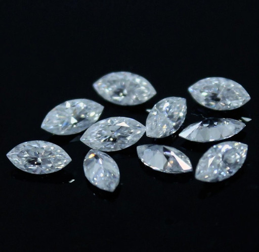3.5 x 7 mm Marquise Cut Loose CVD Diamond 10 Pcs Lot Lab-Grown 3 Ct Certified