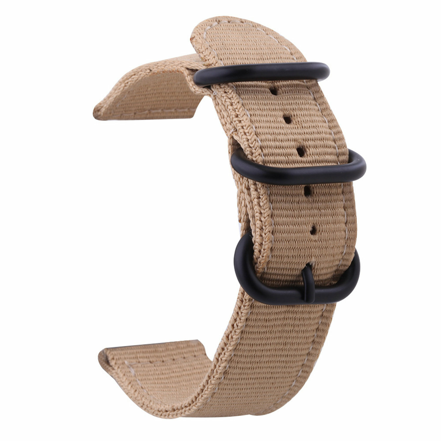 Weave Nylon Strap 22mm 18mm 20mm 24mm Wristband Watch Band w Silver Black Buckle