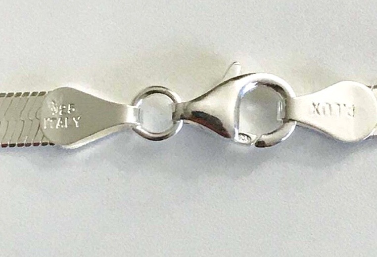 925 STERLING SILVER 4.3mm HERRINGBONE ANKLET 9 ” LONG -EA24
