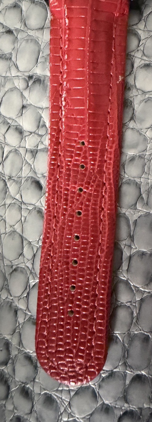 King Master Rounded Burgundy Reptile Diamond Watch
