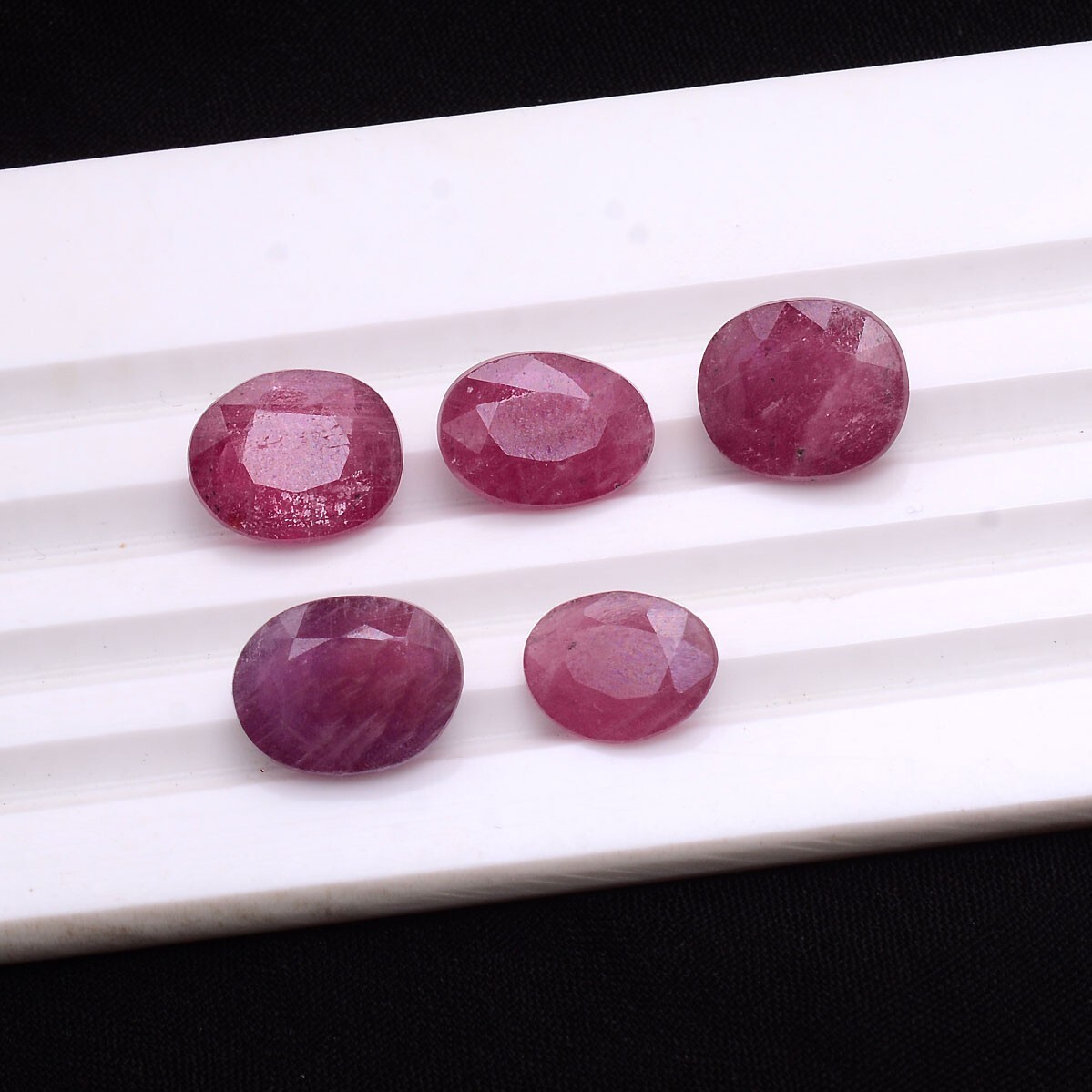 5 Pcs Natural African Ruby Oval Cut 10mm-12mm Stunning Huge Loose Gemstones Lot
