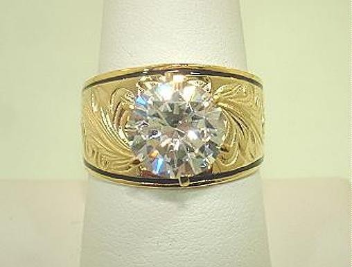 13MM YELLOW GOLD PLATED 925 SILVER HAWAIIAN ORCHID 5.07CTS CZ ENAMEL RING 5-13
