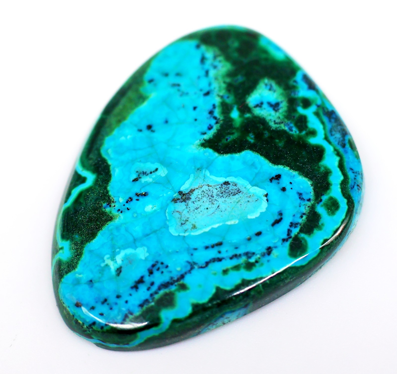 22 Ct 4X21X28 mm Natural chrysocolla Malachite Fancy Cabochon Gemstone PF-472