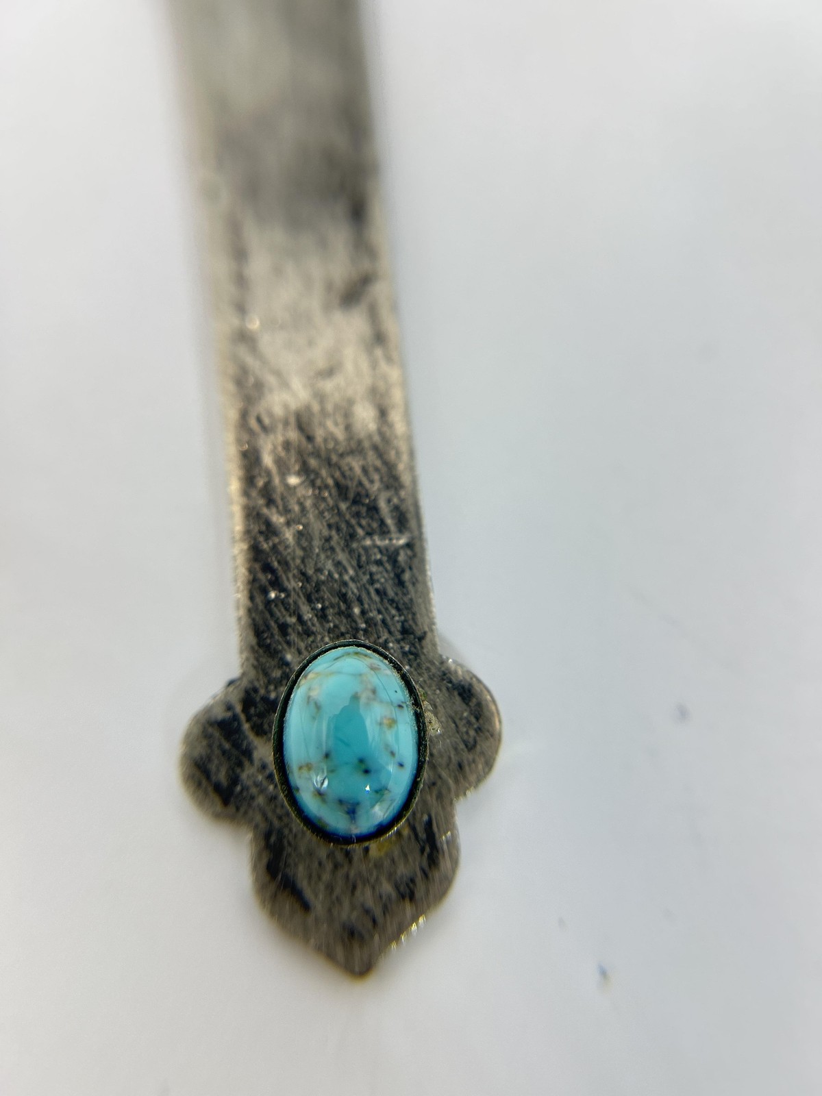 Earrings Silver Tone Turquoise Cross Dangle French Wire Religious Jewelry