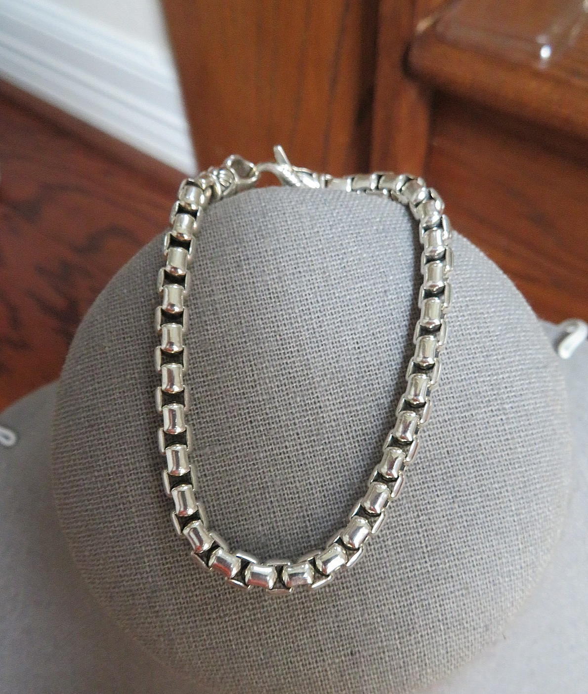 JAI John Hardy 5.3mm Sterling Silver 925 Round Box Chain Bracelet 7.5”