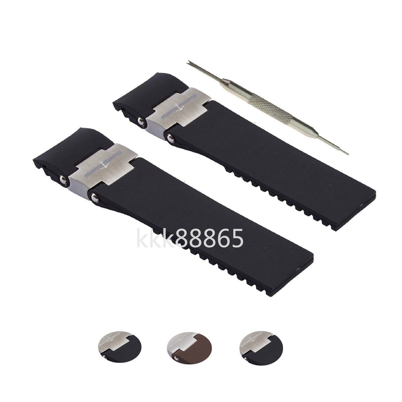 22mm Rubber Silicone Strap Fits Ulysse Nardin Maxi Marine / Diver Watch Band