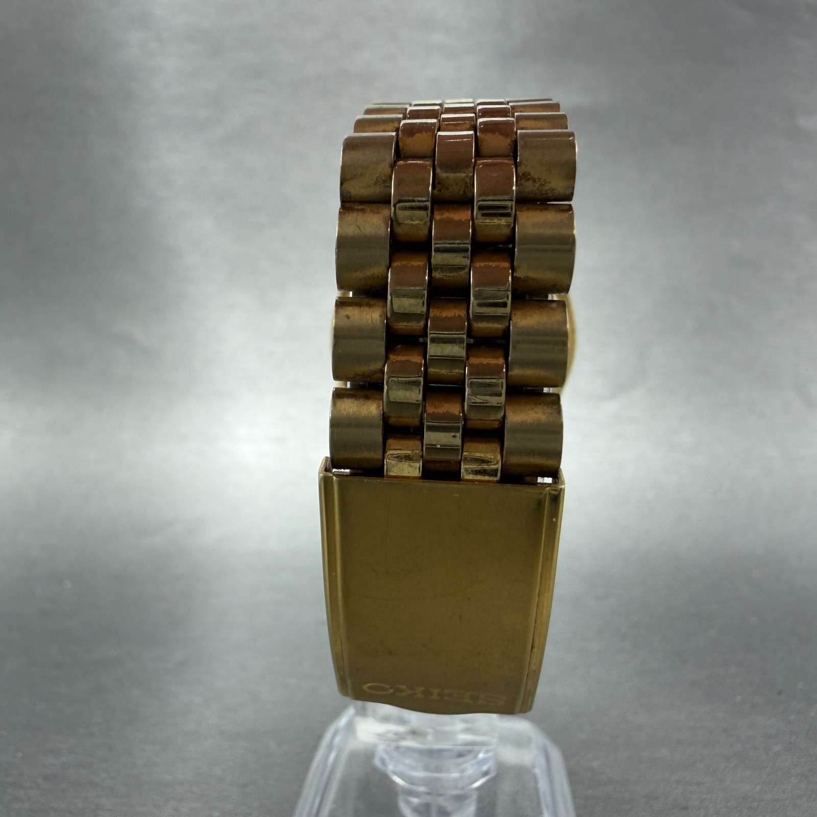 Seiko Automatic President Watch Men 36mm Black Dial Gold Tone Daydate Runs 17J