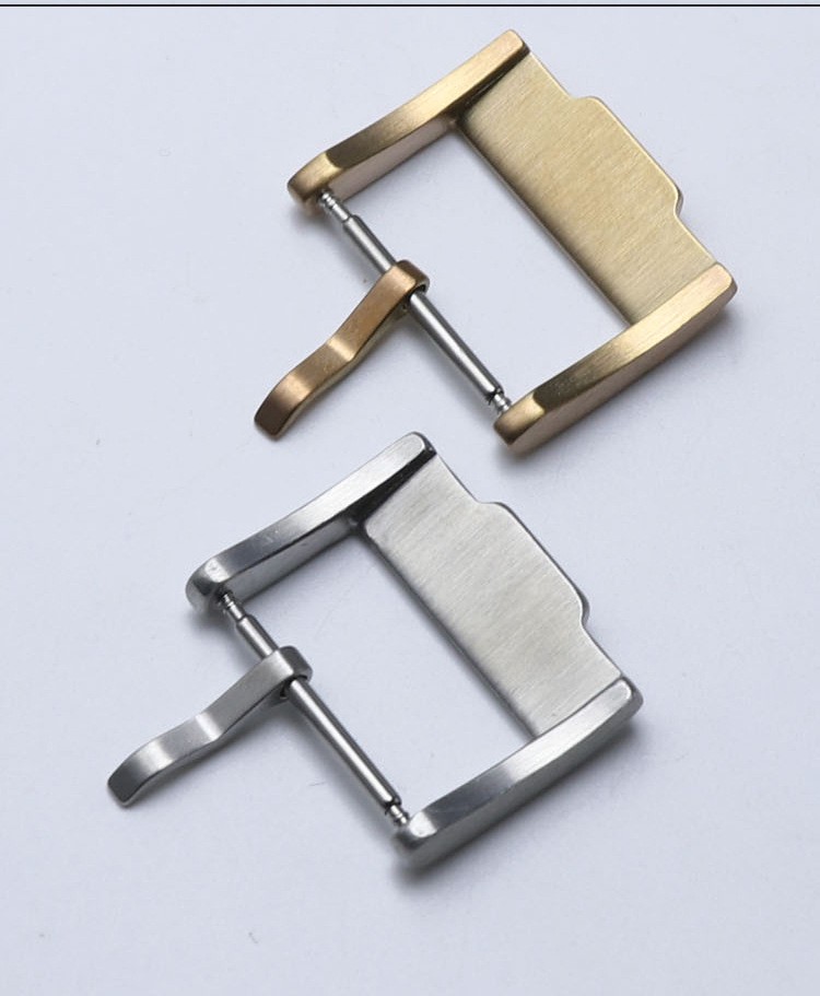 Quality 316L Solid Brushed Stainless Steel Watch Clasp Pin Buckle 18mm 20mm 22mm