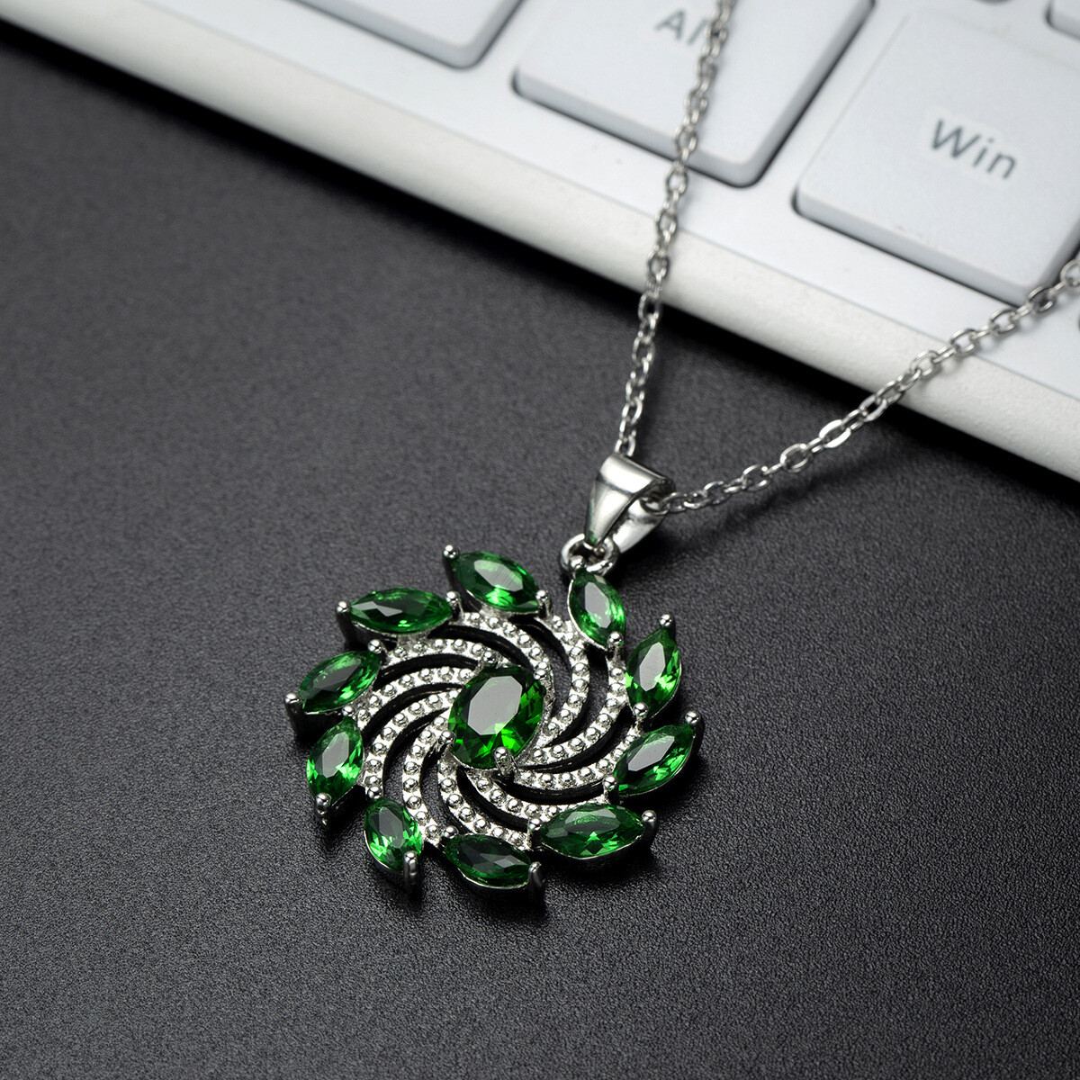 Hot Wheels Stainless Steel Necklace Jewelry Zircon Pendant Sweater Chain #10338