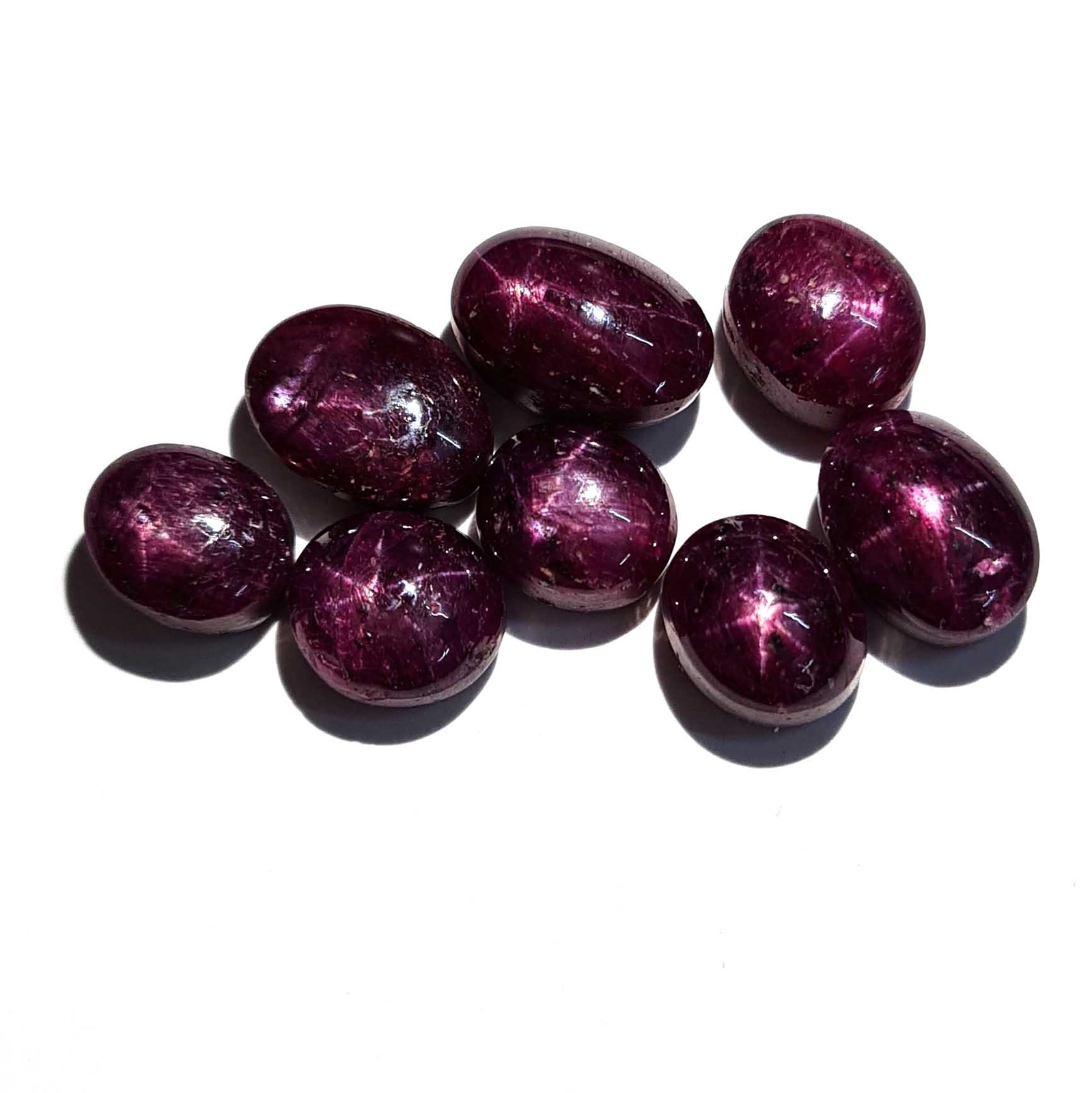 Natural Ruby Star Oval Cabochon Loose Stone Lot 2 Pcs 8*8.50-8*11.50 MM 13 CT